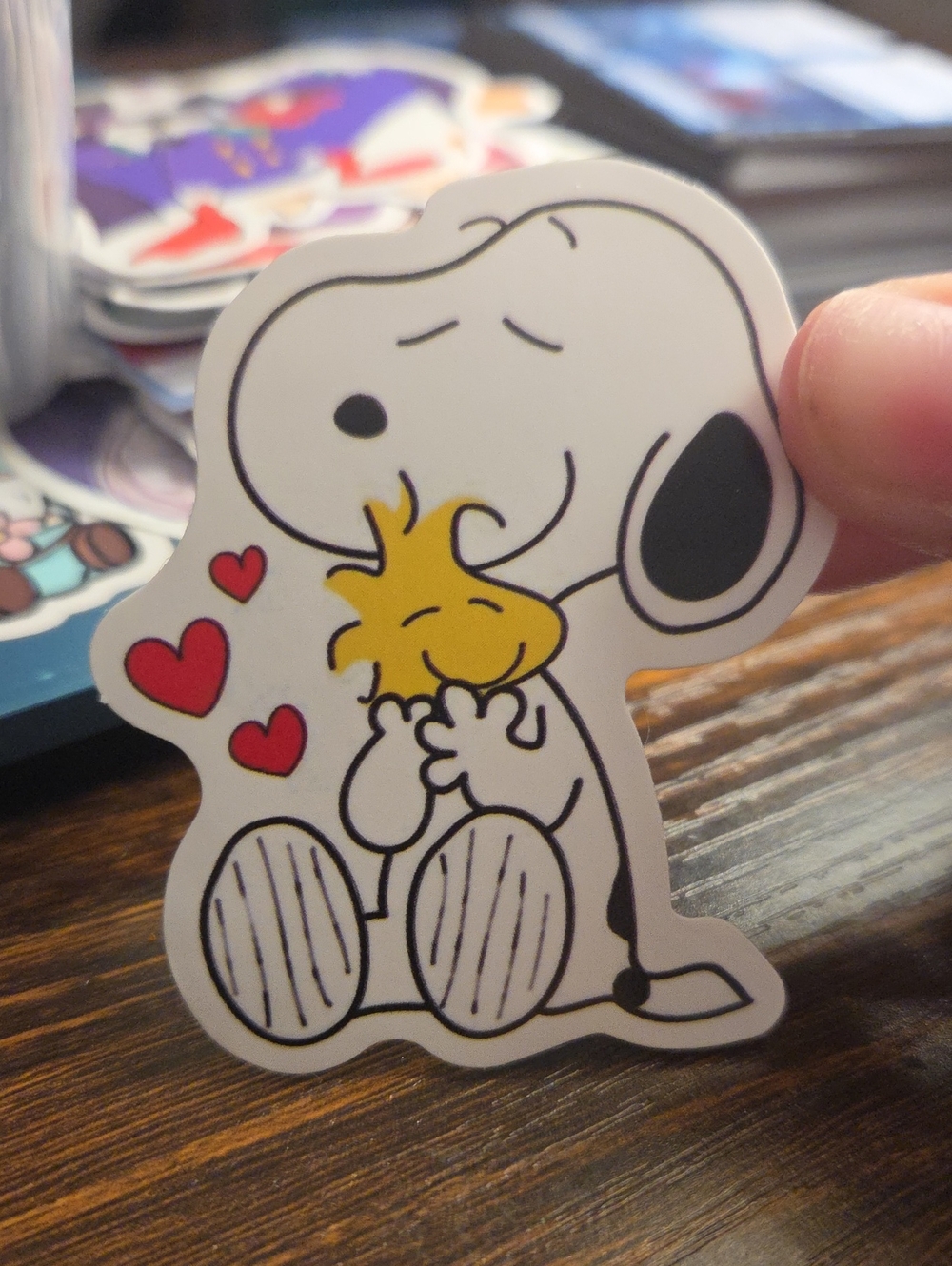 Snoopy & Woodstock Dog Sticker - White, Black, Yellow